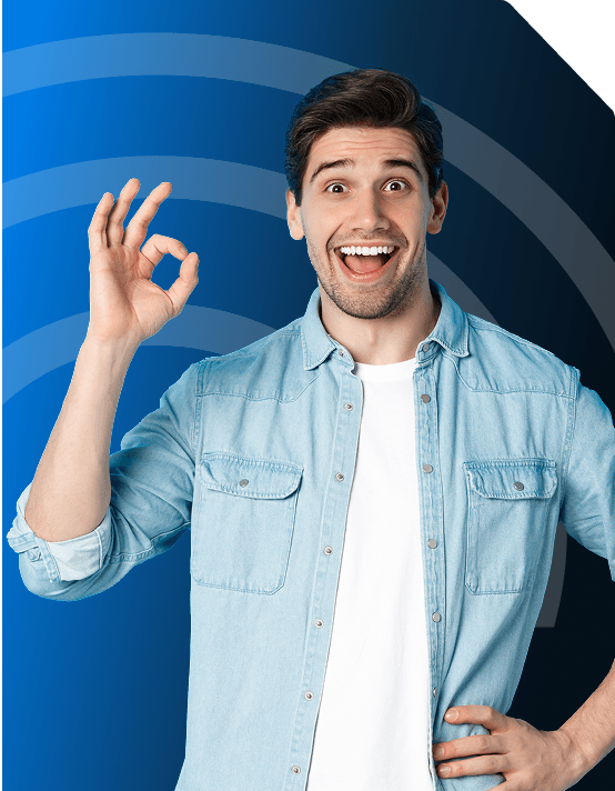 hero happy customer ok gesture