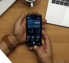 hero mobile app ui in use